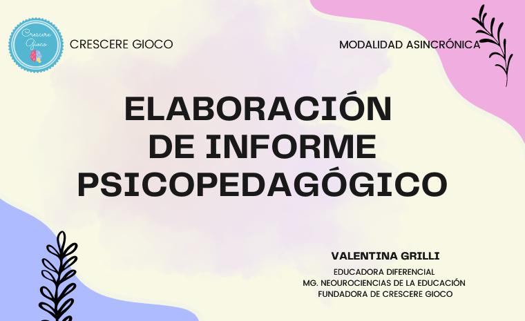 Taller Elaboración de Informe Psicopedagógico